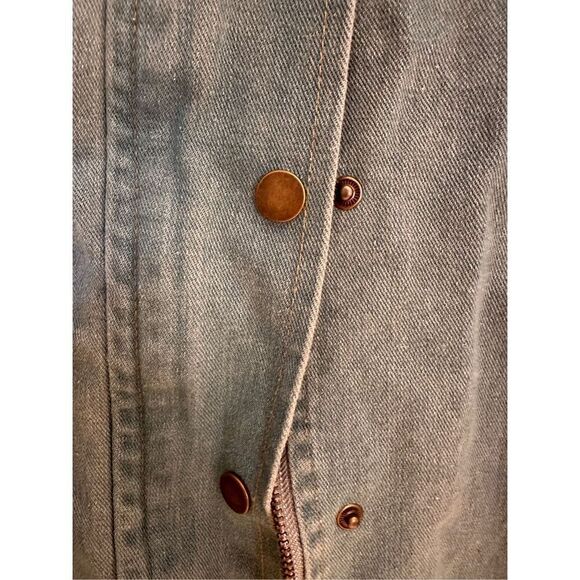 80's Vintage Denim Field Jacket With Commanding Officer Patch - Picture 7 of 9